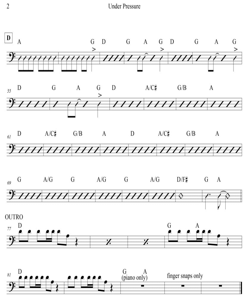 How To Read Drum Music (For Beginners) 44 queen under pressure drum music