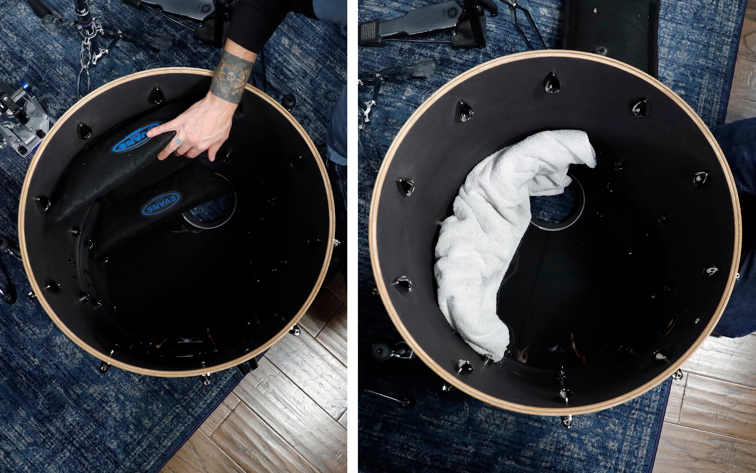 How To Tune Drums (With Video/Photos) 24 bassdrummuffle