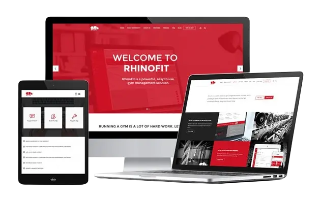 RhinoFit Gym Member Management System Price chart - includes karate software and taekwondo software running on Desktop, Laptop, and Mobile devices.